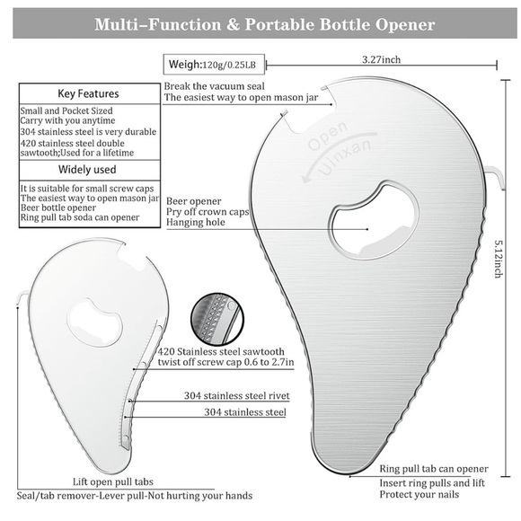 Uinxan Multifunctional Bottle Opener - Picture 3 of 4
